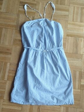 SESSUN Duchess Mini Dress Light Blue Gingham Mini  with Spaghetti Straps